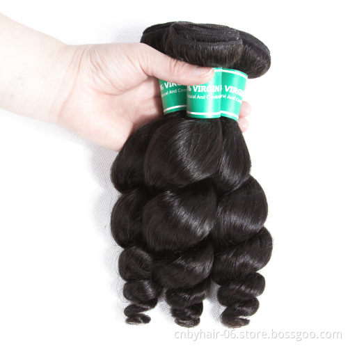 Private Lable 8A Loose Wave Bundles Brazilian Human Hair Remy 1/3/4 /Pcs Lot Natural Black 100% Human Hair Extension